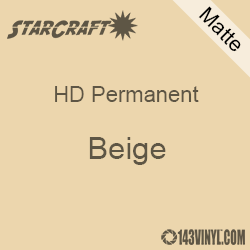 12" x 5' Roll - StarCraft HD Matte Permanent Vinyl - Beige