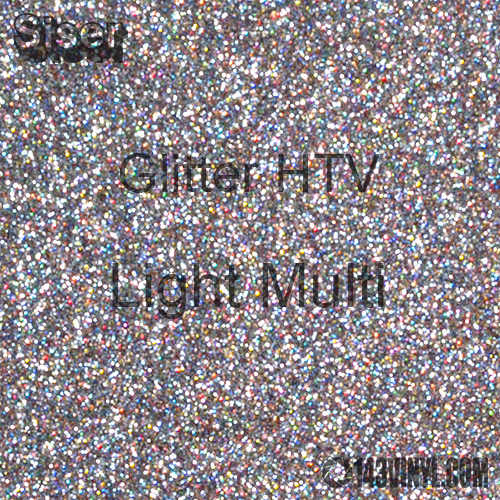 Glitter HTV: 12" x 12" - Light Multi