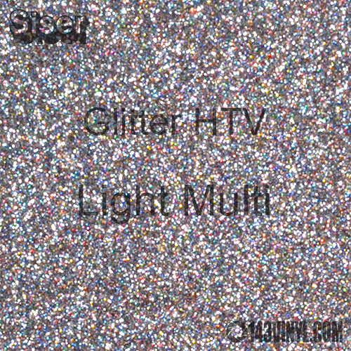 Glitter HTV: 12" x 20" - Light Multi