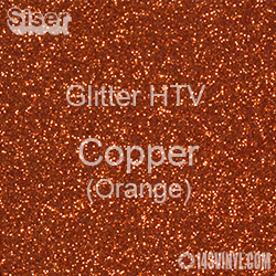 Glitter HTV: 12" x 5 Yard Roll - Copper (Orange)