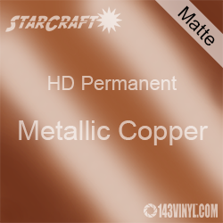 24" x 10 Yard Roll - StarCraft HD Matte Permanent Vinyl - Metallic Copper