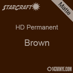 12" x 10 Yard Roll - StarCraft HD Matte Permanent Vinyl - Brown
