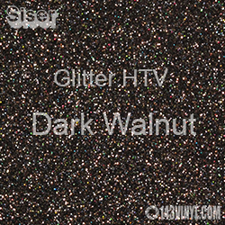 Glitter HTV: 12" x 5 Yard Roll - Dark Walnut