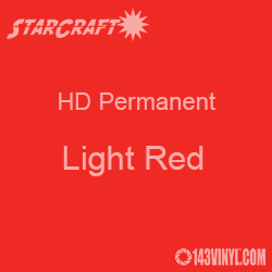 12" x 24" Sheet - StarCraft HD Glossy Permanent Vinyl - Light Red