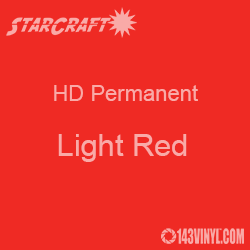 12" x 10 Yard Roll - StarCraft HD Glossy Permanent Vinyl - Light Red