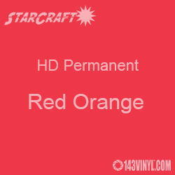 12" x 24" Sheet - StarCraft HD Glossy Permanent Vinyl - Red Orange