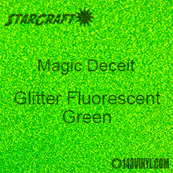 12" x 12" Sheet - StarCraft Magic - Deceit Glitter Fluorescent Green