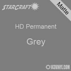 12" x 5' Roll - StarCraft HD Matte Permanent Vinyl - Grey