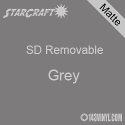 12" x 10 Yard Roll  -StarCraft SD Removable Matte Adhesive - Grey