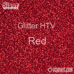 Glitter HTV: 12" x 5 Yard Roll - Red