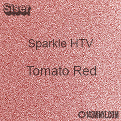 Siser Sparkle HTV: 12" x 5 Yard Roll - Tomato Red