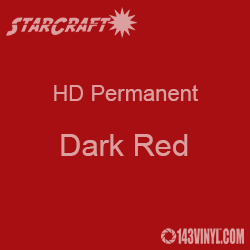 12" x 24" Sheet - StarCraft HD Glossy Permanent Vinyl - Dark Red