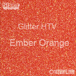 Glitter HTV: 12" x 12" - Ember Orange