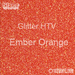 Glitter HTV: 12" x 20" - Ember Orange