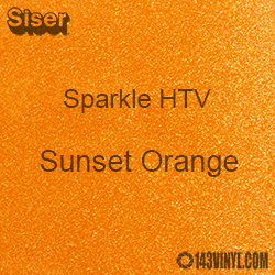 Siser Sparkle HTV: 12" x 12" sheet - Sunset Orange
