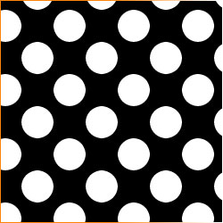 Printed Pattern Vinyl - Glossy - Black White Polka Dots 12" x 24" Sheet