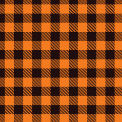 Printed Pattern Vinyl - Glossy - Orange Buffalo Plaid 12" x 12" Sheet