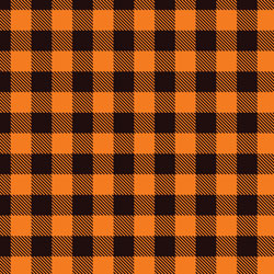 Printed Pattern Vinyl - Glossy - Orange Buffalo Plaid 12" x 12" Sheet