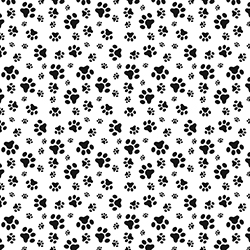 Printed Pattern Vinyl - Glossy - Paw Prints 12" x 24" Sheet