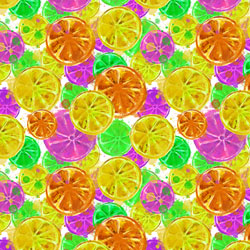 Printed Pattern Vinyl - Glossy - Citrus 12" x 12" Sheet