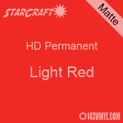 12" x 10 Yard Roll - StarCraft HD Matte Permanent Vinyl - Light Red