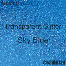 StyleTech Transparent Glitter - Sky Blue - 12"x24" Sheet