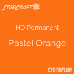 12" x 12" Sheet - StarCraft HD Glossy Permanent Vinyl - Pastel Orange