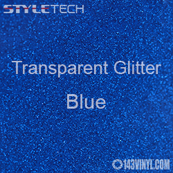 StyleTech Transparent Glitter - Blue - 12"x24" Sheet