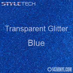 StyleTech Transparent Glitter - Blue - 12" x 12" Sheet