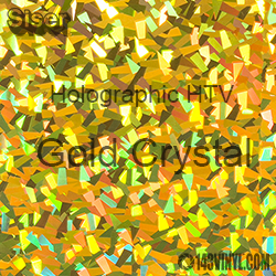 12" x 20" Sheet Siser Holographic HTV - Gold Crystal