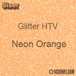 Glitter HTV: 12" x 5 Yard Roll - Neon Orange