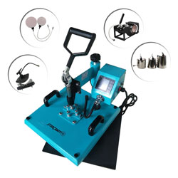 Refurbished StarCraft 15" x 15" 8 in 1 Swing Away Heat Press - Turquoise