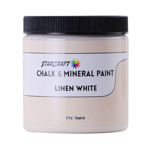 StarCraft Chalk & Mineral Paint-Sample, 8oz-Linen White 