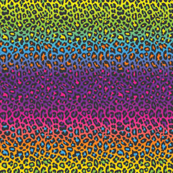 Printed Pattern Vinyl - 90's Rainbow Leopard - 12" x 12"