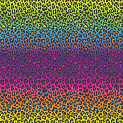 Printed HTV - 90's Rainbow Leopard  - 12" x 15"