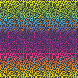 Printed HTV - 90's Rainbow Leopard  - 12" x 15"