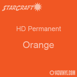 12" x 5' Roll - StarCraft HD Glossy Permanent Vinyl - Orange