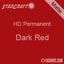 12" x 10 Yard Roll - StarCraft HD Matte Permanent Vinyl - Dark Red