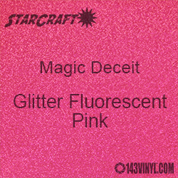 12" x 12" Sheet - StarCraft Magic - Deceit Glitter Fluorescent Pink