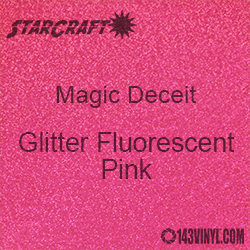 12" x 12" Sheet - StarCraft Magic - Deceit Glitter Fluorescent Pink