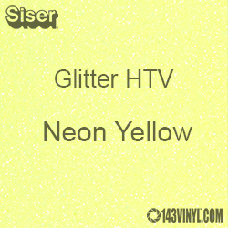 Glitter HTV: 12" x 5 Yard Roll - Neon Yellow