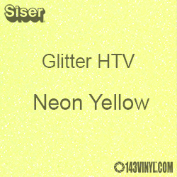 Glitter HTV: 12" x 20" - Neon Yellow