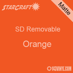 12" x 24" Sheet -StarCraft SD Removable Matte Adhesive - Orange