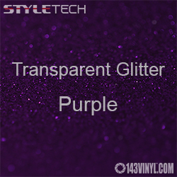 StyleTech Transparent Glitter - Purple - 12"x24" Sheet