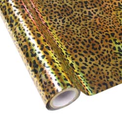 25 Foot Roll of 12" StarCraft Electra Foil - Holographic Leopard