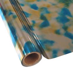 25 Foot Roll of 12" StarCraft Electra Foil - Tie Dye Blue & Gold