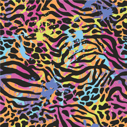 Printed Pattern Vinyl - Glossy - Animal Pastel 12" x 12" Sheet