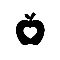 Free Download - Apple with Heart Cutout