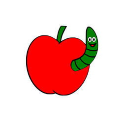 Free Download - Apple with Worm