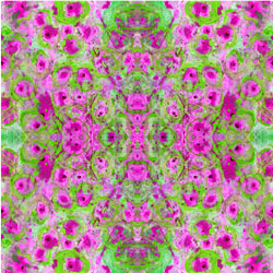 Printed Pattern Vinyl - Glossy - Pink and Green Art 12" x 12" Sheet